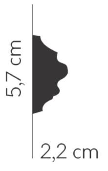 Wand 258 PU  5,7x2,2cm  feste Stuckleiste für Wandgestaltung